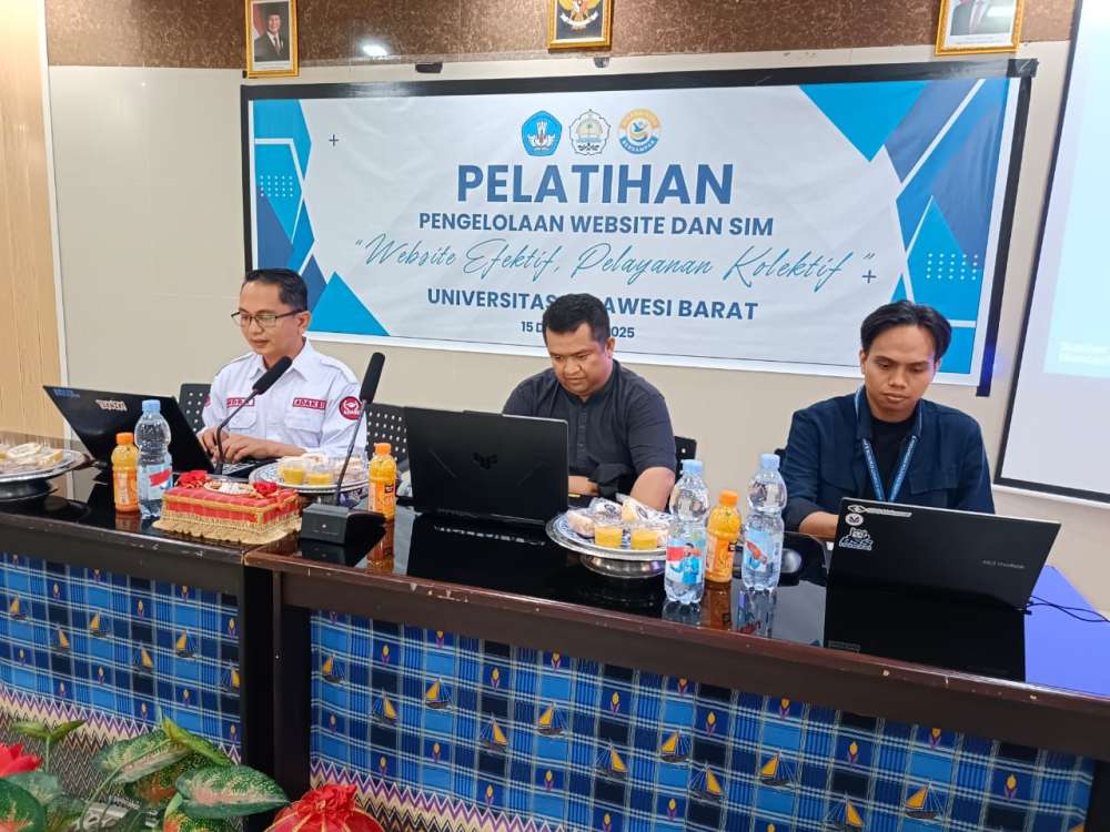Usung Tema "Website Efektif, Pelayanan Kolektif", UPA TIK Unsulbar Gelar Pelatihan Pengelolaan Website dan SIM