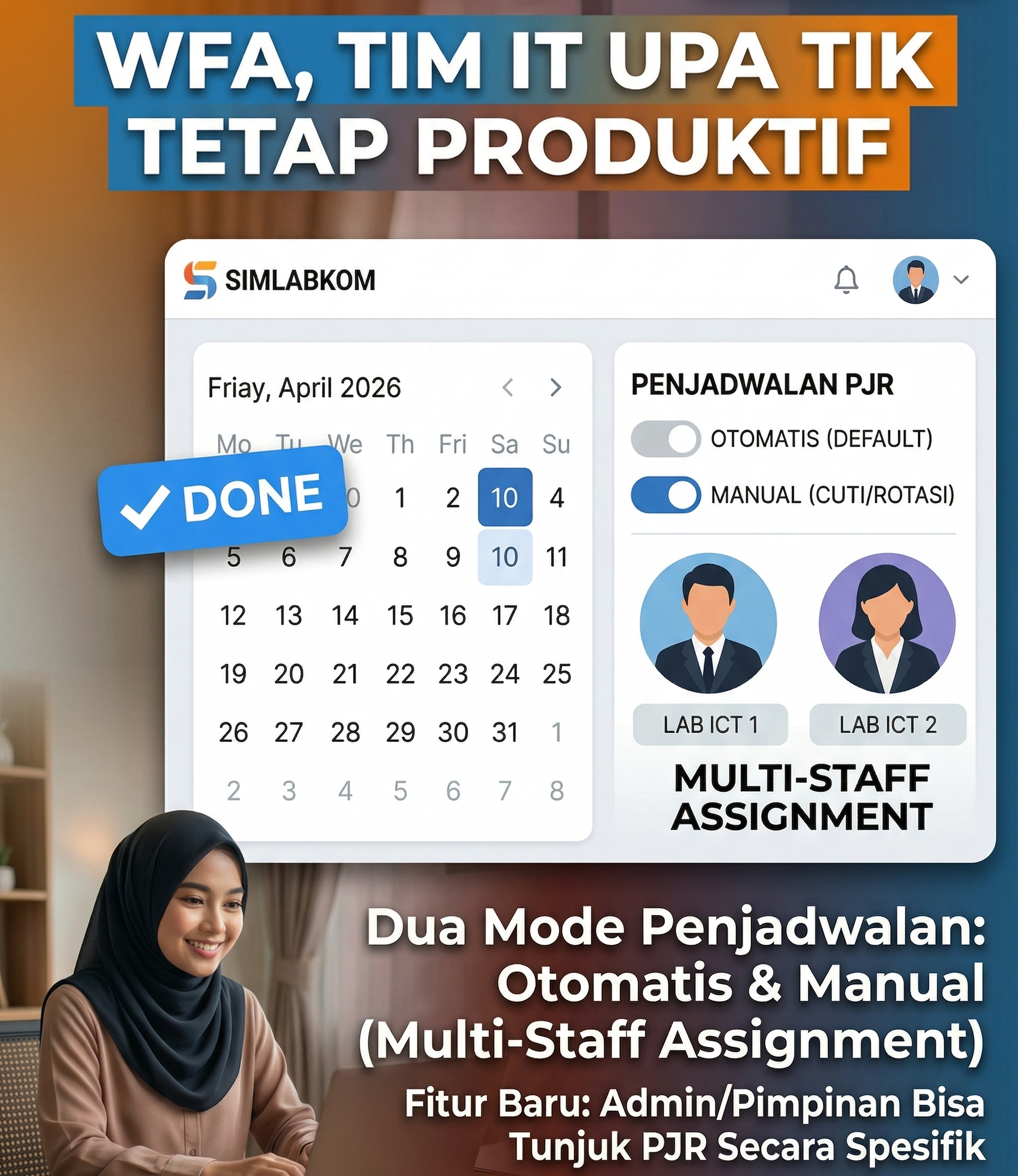 Tetap Produktif Saat WFA, Tim IT UPA TIK Lakukan Pembaruan Sistem SIMLABKOM